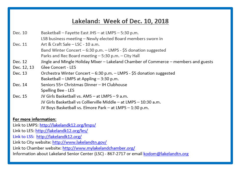 Events in Lakeland this week Lakeland Currents