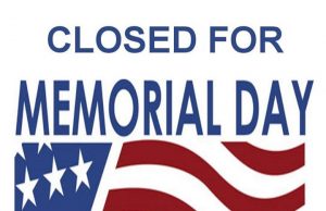 Memorial Day 2019 closings