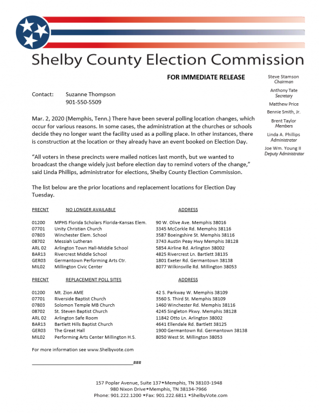 SCEC Changes in some polling locations Lakeland Currents