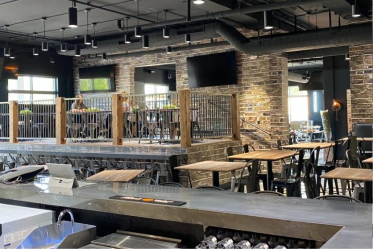 Owners Box Bar Grill Set To Open Lakeland Currents   Owners Box Seating 768x514 