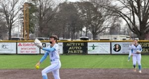Senior Savannah Miller pitching in a recent game for Prep.