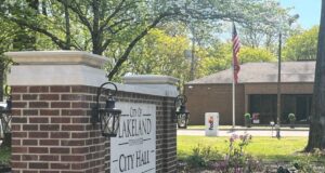 New sign outside Lakeland City Hall.