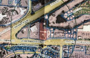 Map of proposed location for Dutch Bros coffee.