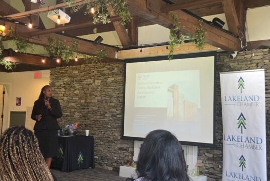 Dr. Gwendolyn Sutton, president of TCAT Memphis, speaking.